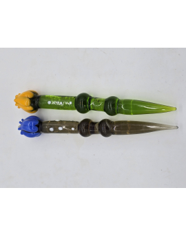Glass Dab Tool w/Flower Design 5in (each)
