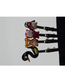 Glass Characters /w Clip (each)