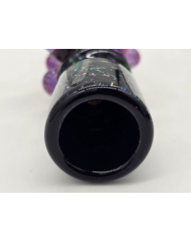 Hand Blown Glass Chillum Fire Opal