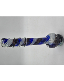 Black Blue &amp; White Swirl Bong