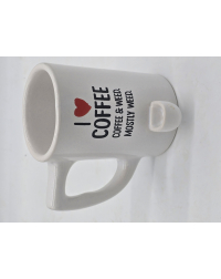 I Love Coffee Ceramic Mug Pipe