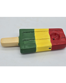 Rasta Popsicle Ceramic Pipe
