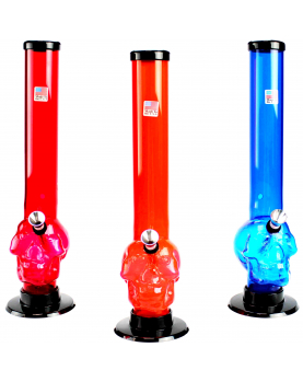 12" Acrylic Skull Water Pipe (1pc)