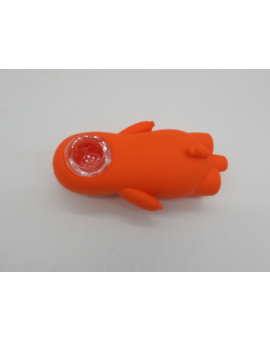 orange character Silicone Pipe
