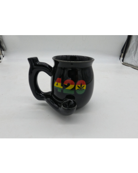 420 Rasta Ceramic Pipe Mug