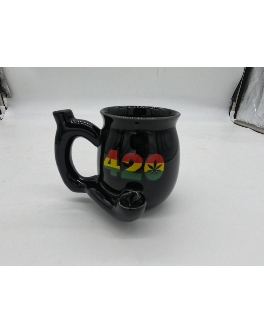 420 Rasta Ceramic Pipe Mug
