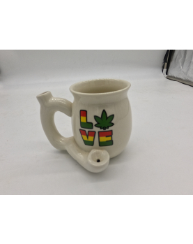 Love Rasta Ceramic Pipe Mug
