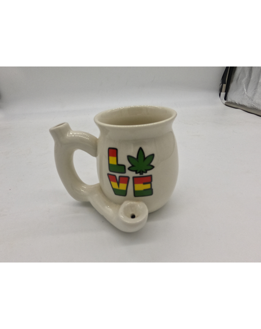 Love Rasta Ceramic Pipe Mug