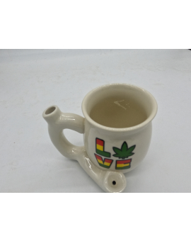 Love Rasta Ceramic Pipe Mug