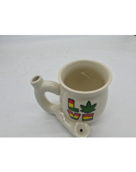 Love Rasta Ceramic Pipe Mug