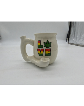 Love Rasta Ceramic Pipe Mug