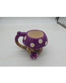 Purple Mushroom Ceramic Pipe Mug