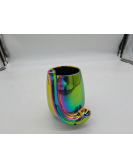 Iridescent ceramic pipe mug