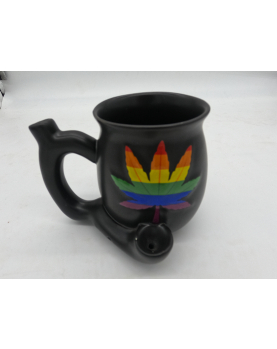 pride weed ceramic pipe mug