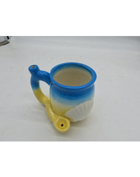 seashell ceramic pipe mug
