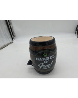 Barrel o' fun ceramic pipe mug