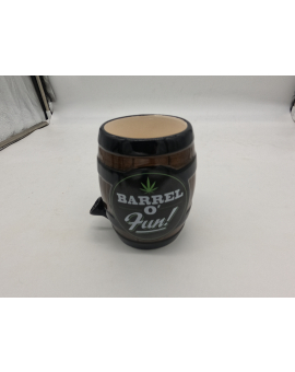 Barrel o' fun ceramic pipe mug