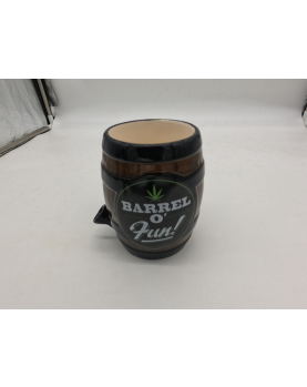 Barrel o' fun ceramic pipe mug