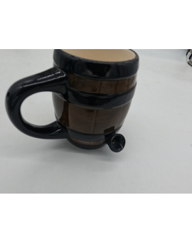 Barrel o' fun ceramic pipe mug