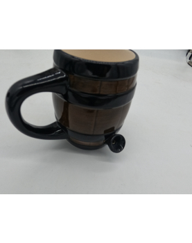 Barrel o' fun ceramic pipe mug