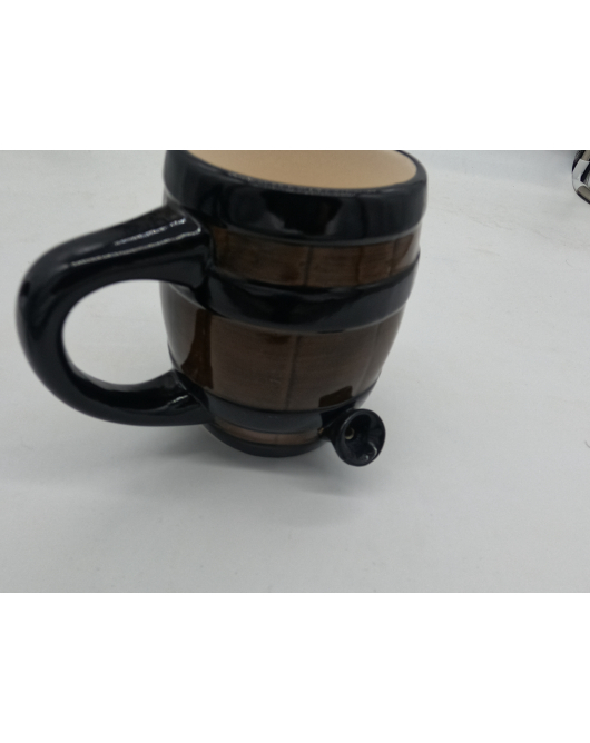 Barrel o' fun ceramic pipe mug