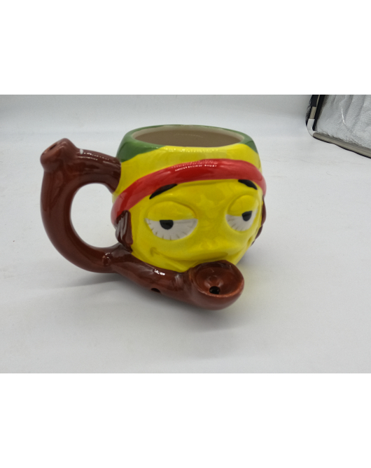 Stoned Rasta Ceramic Pipe Mug