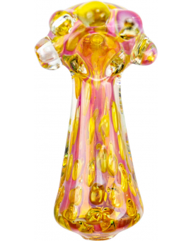 4" Heavy Pipe w/ Gold Fuming