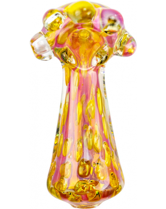 4" Heavy Pipe w/ Gold Fuming