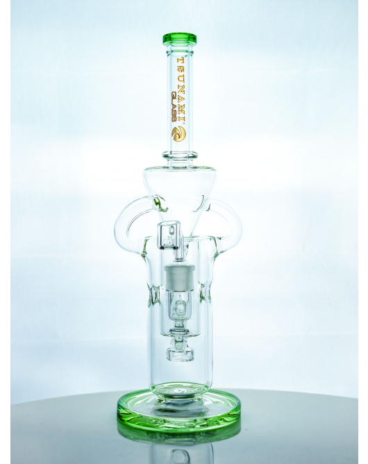 Tsunami Concentrate Rig Shower Head Swiss Recycler (13”)