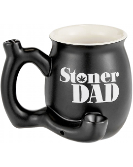 "Stoner Dad" Pipe Mug, Black w/ White Letters (11oz)