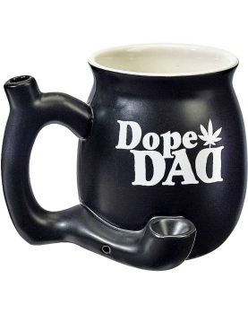 "Dope Dad" Ceramic Pipe Mug, Black (11oz)