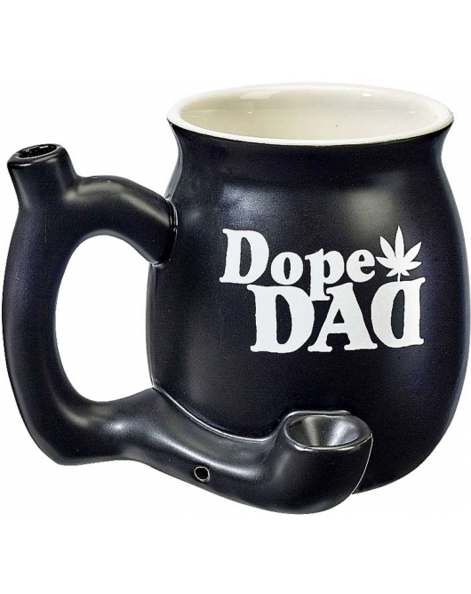 "Dope Dad" Ceramic Pipe Mug, Black (11oz)