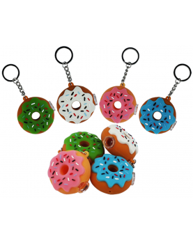 2" Silicone Donut Pipe on Keychain (1pc)