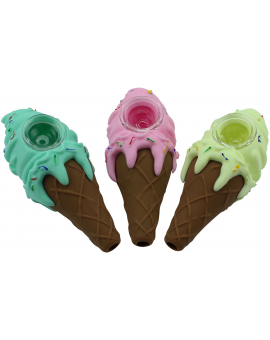 4.5" Silicone Ice Cream Cone Pipe (1pc)