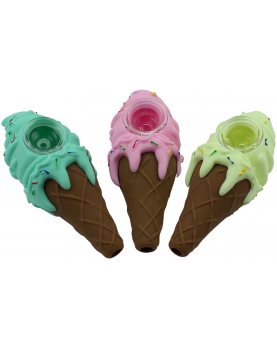 4.5" Silicone Ice Cream Cone Pipe (1pc)