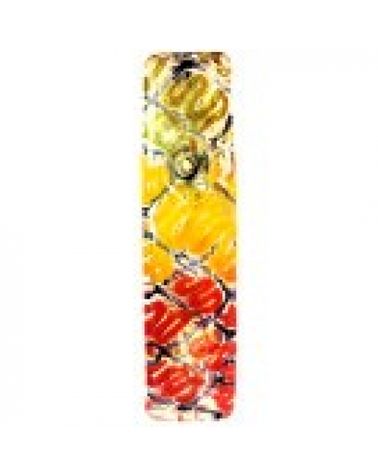 4" Heavy Gold Fumed Pipe w/ Rasta Colors